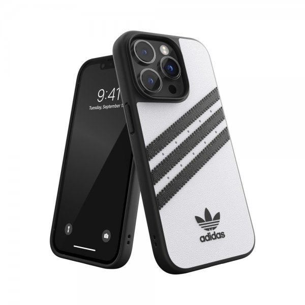 Adidas iPhone 14 Pro Skal 3 Stripes Snap Case Vit Svart