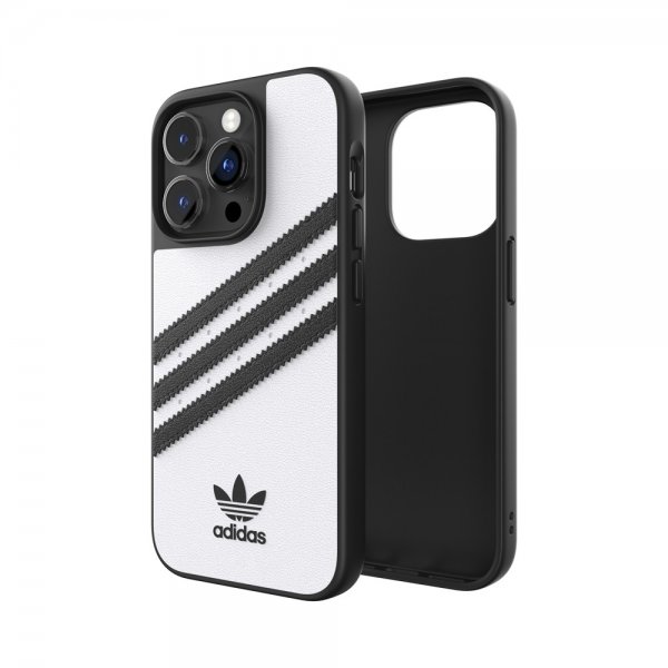 Adidas iPhone 14 Pro Skal 3 Stripes Snap Case Vit Svart