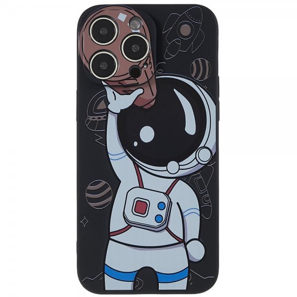 iPhone 14 Pro Skal Astronaut Svart Brun