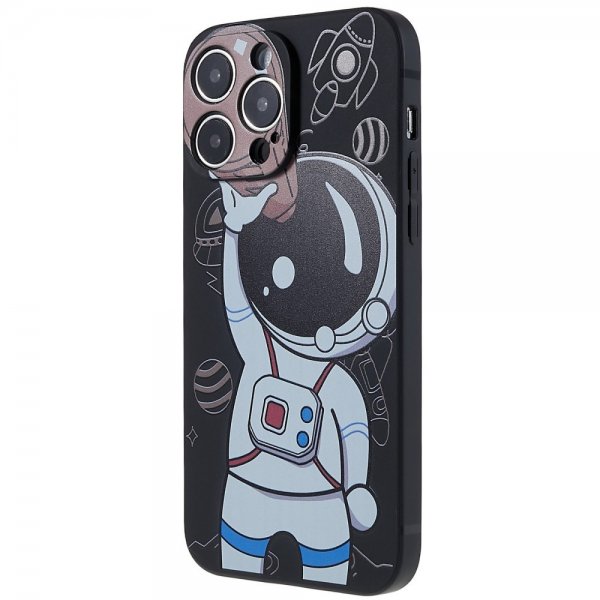 iPhone 14 Pro Skal Astronaut Svart Brun