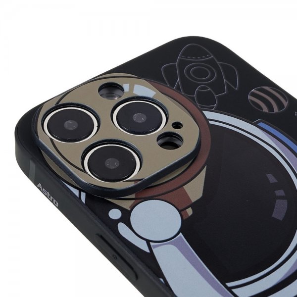 iPhone 14 Pro Skal Astronaut Svart Grå