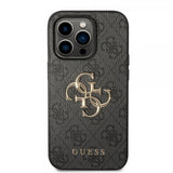 Guess iPhone 14 Pro Skal Big Metal Logo Grå