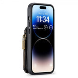 CaseMe iPhone 14 Pro Skal C20 Kortfack Dragkedja Svart