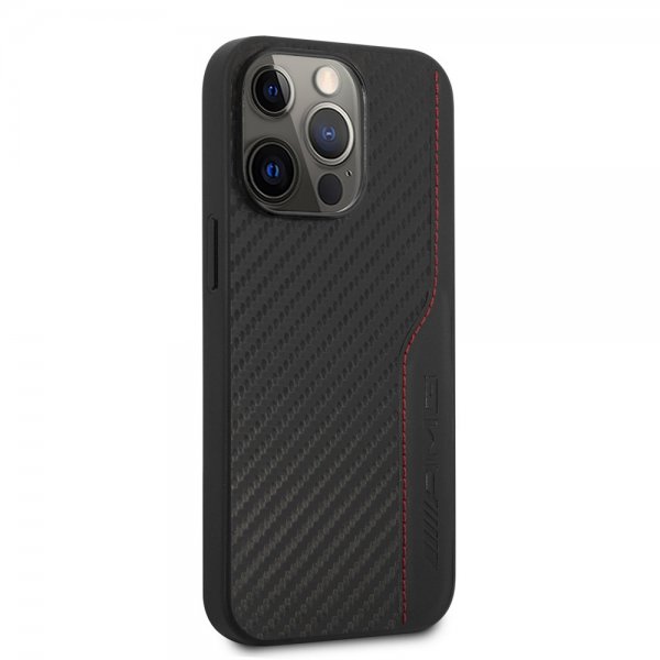 AMG iPhone 14 Pro Skal Carbon Effect Stamped Logo Svart