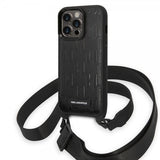 Karl Lagerfeld iPhone 14 Pro Skal Crossbody Strap Svart
