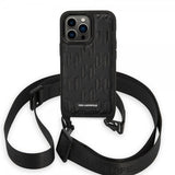 Karl Lagerfeld iPhone 14 Pro Skal Crossbody Strap Svart