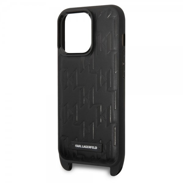 Karl Lagerfeld iPhone 14 Pro Skal Crossbody Strap Svart