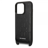 Karl Lagerfeld iPhone 14 Pro Skal Crossbody Strap Svart