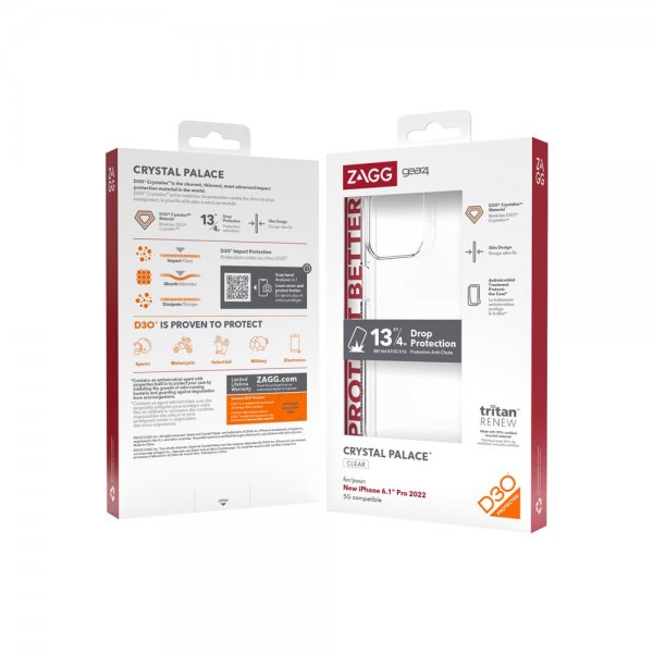 Gear4 iPhone 14 Pro Skal Crystal Palace Clear