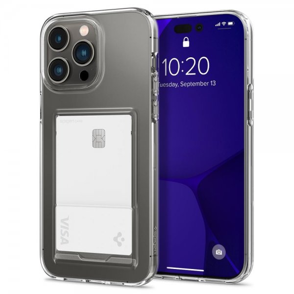 Spigen iPhone 14 Pro Skal Crystal Slot Crystal Clear