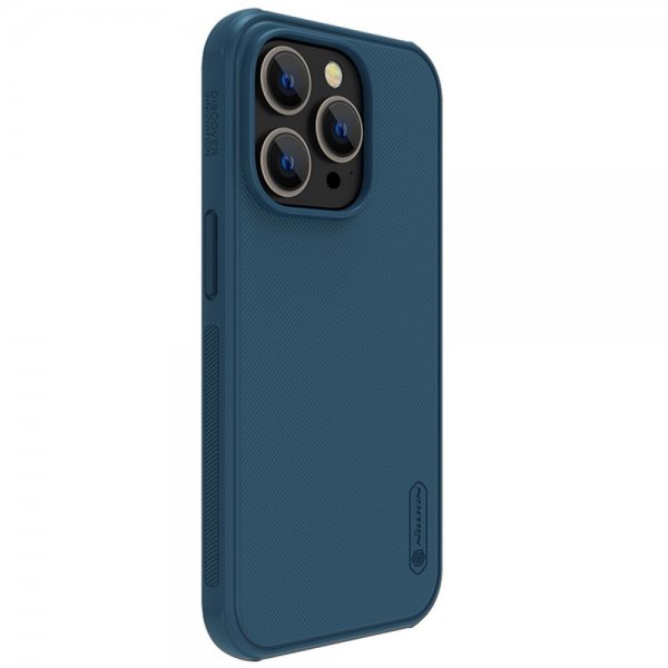 Nillkin iPhone 14 Pro Skal Frosted Shield Pro MagSafe Blå