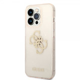 Guess iPhone 14 Pro Skal Full Glitter Guld