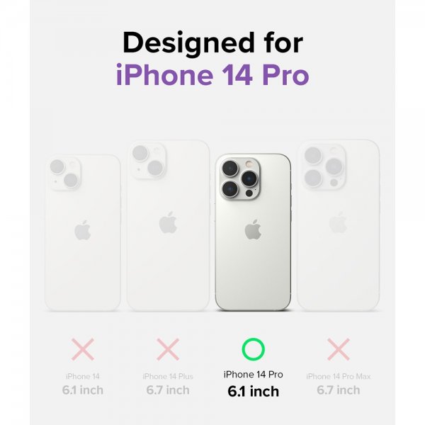 Ringke iPhone 14 Pro Skal Fusion Matte Smoke Black