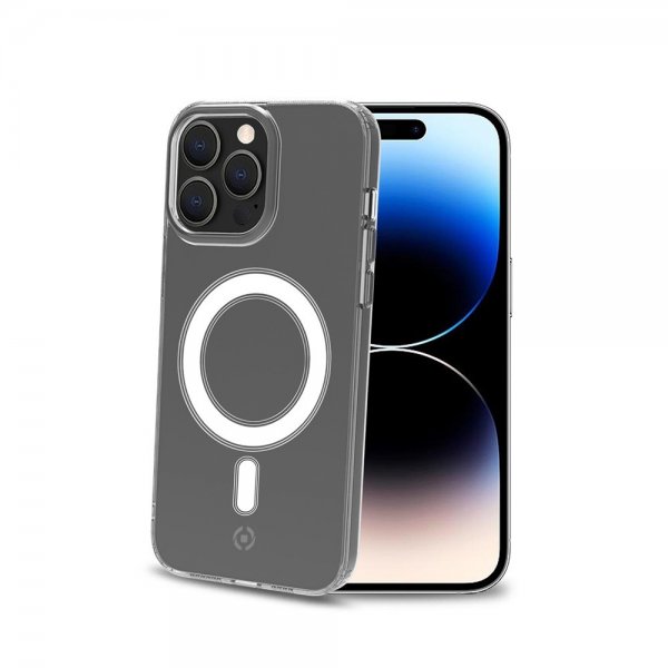 Celly iPhone 14 Pro Skal GELSKINMAG MagSafe Transparent