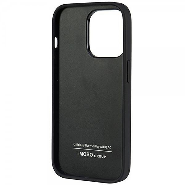 Audi iPhone 14 Pro Skal Genuine Leather Case Svart