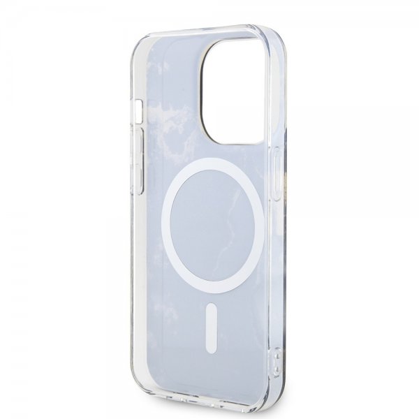 Guess iPhone 14 Pro Skal Golden Marble MagSafe Svart