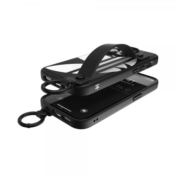 Adidas iPhone 14 Pro Skal Handstrap Case Svart Vit