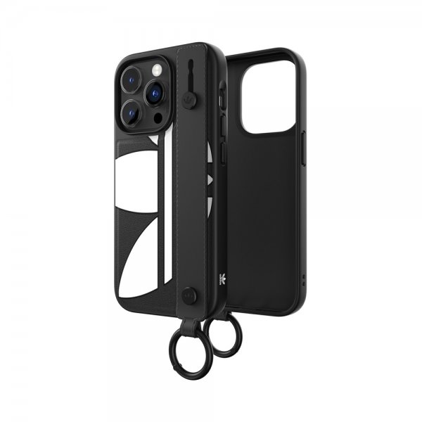 Adidas iPhone 14 Pro Skal Handstrap Case Svart Vit