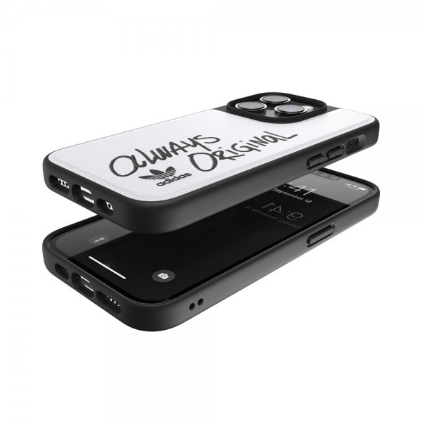 Adidas iPhone 14 Pro Skal Inlay Embroidery Case Vit Svart