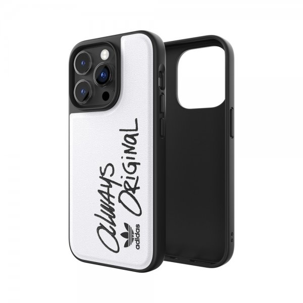 Adidas iPhone 14 Pro Skal Inlay Embroidery Case Vit Svart