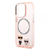 Karl Lagerfeld iPhone 14 Pro Skal Karl & Choupette MagSafe Rosa