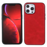 X-Level iPhone 14 Pro Skal Lädertextur Röd