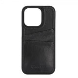 Krusell iPhone 14 Pro Skal Leather CardCover Svart