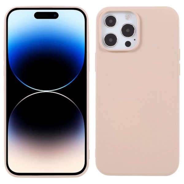 X-Level iPhone 14 Pro Skal Liquid Silicone Beige
