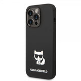 Karl Lagerfeld iPhone 14 Pro Skal Liquid Silicone Choupette Svart
