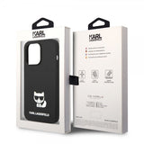 Karl Lagerfeld iPhone 14 Pro Skal Liquid Silicone Choupette Svart