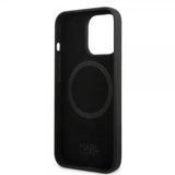 Karl Lagerfeld iPhone 14 Pro Skal Liquid Silicone Karl & Choupette MagSafe Svart