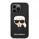 Karl Lagerfeld iPhone 14 Pro Skal Liquid Silicone Karl MagSafe Svart