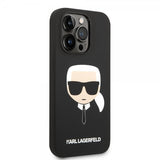 Karl Lagerfeld iPhone 14 Pro Skal Liquid Silicone Karl MagSafe Svart