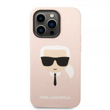 Karl Lagerfeld iPhone 14 Pro Skal Liquid Silicone Karl Rosa