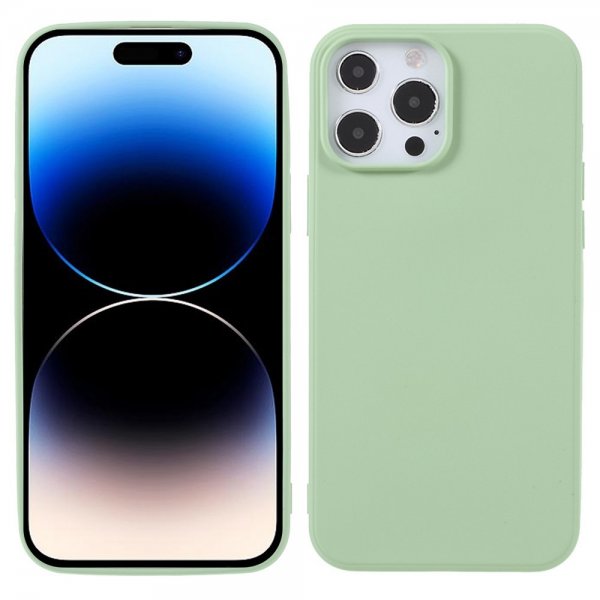 X-Level iPhone 14 Pro Skal Liquid Silicone Ljusgrön