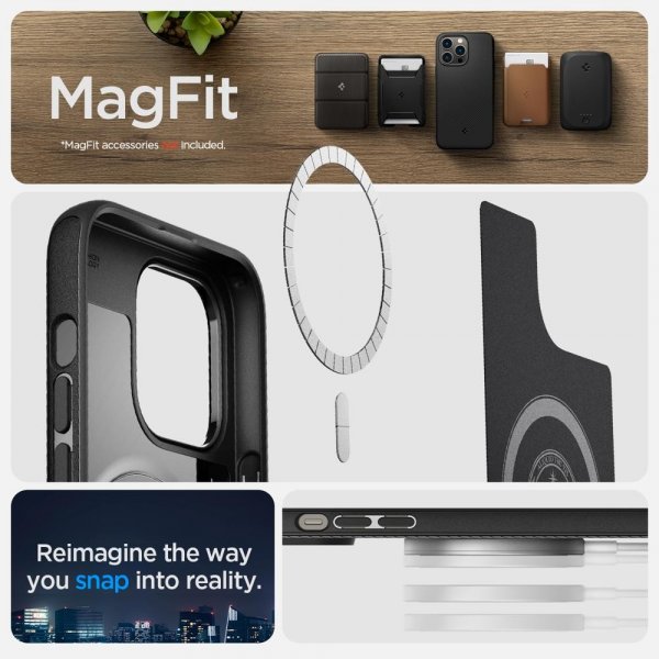 Spigen iPhone 14 Pro Skal Mag Armor MagFit Matte Black