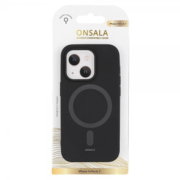 Onsala iPhone 14 Pro Skal MagSeries Silicone Svart