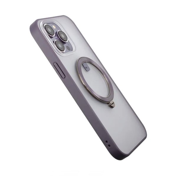 Rvelon iPhone 14 Pro Skal MagSafe Ring Lila