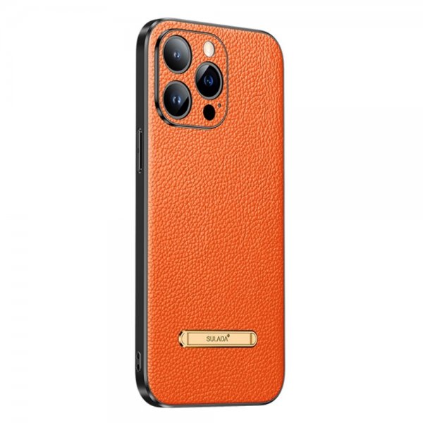 Sulada iPhone 14 Pro Skal med Stativ Orange
