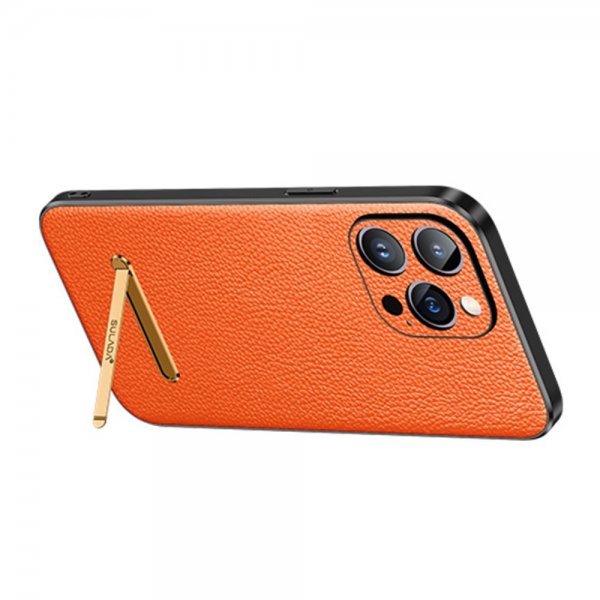 Sulada iPhone 14 Pro Skal med Stativ Orange