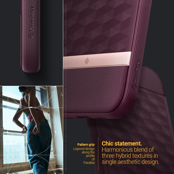 Caseology iPhone 14 Pro Skal Parallax Mag Burgundy Bean
