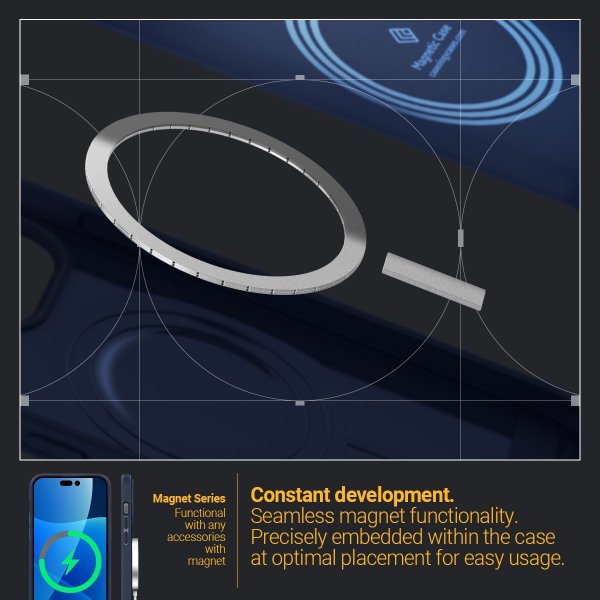 Caseology iPhone 14 Pro Skal Parallax Mag Midnight Blue