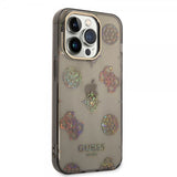 Guess iPhone 14 Pro Skal Peony Glitter Svart