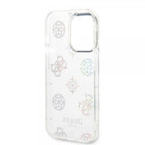 Guess iPhone 14 Pro Skal Peony Glitter Vit