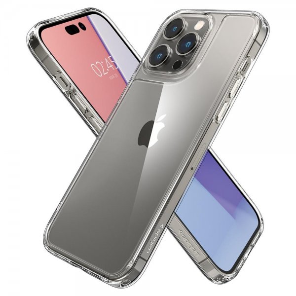 Spigen iPhone 14 Pro Skal Quartz Hybrid Crystal Clear
