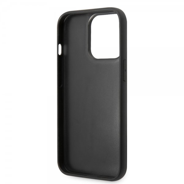 Karl Lagerfeld iPhone 14 Pro Skal Quilted Nylon Puffy Case Logo Plate Svart
