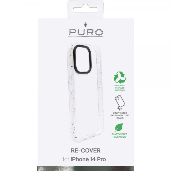Puro iPhone 14 Pro Skal RE-COVER Vit Transparent