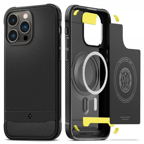 Spigen iPhone 14 Pro Skal Rugged Armor MagFit Matte Black