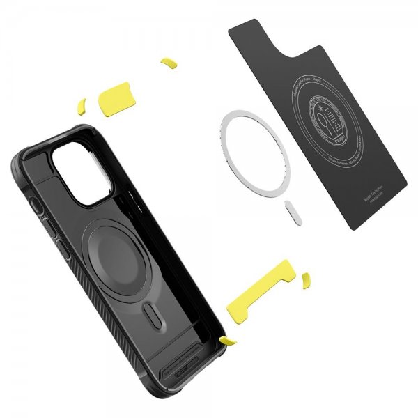 Spigen iPhone 14 Pro Skal Rugged Armor MagFit Matte Black
