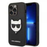 Karl Lagerfeld iPhone 14 Pro Skal Saffiano Choupette Svart
